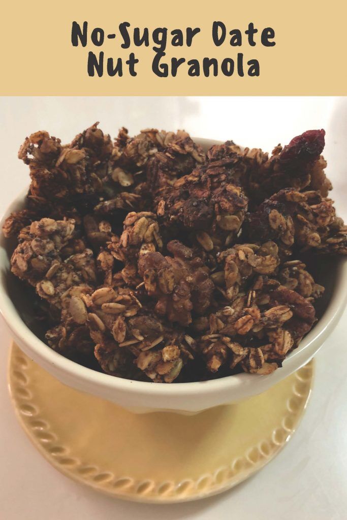 HodgeonRepeat blog - No-Sugar Date Nut Granola in bowl