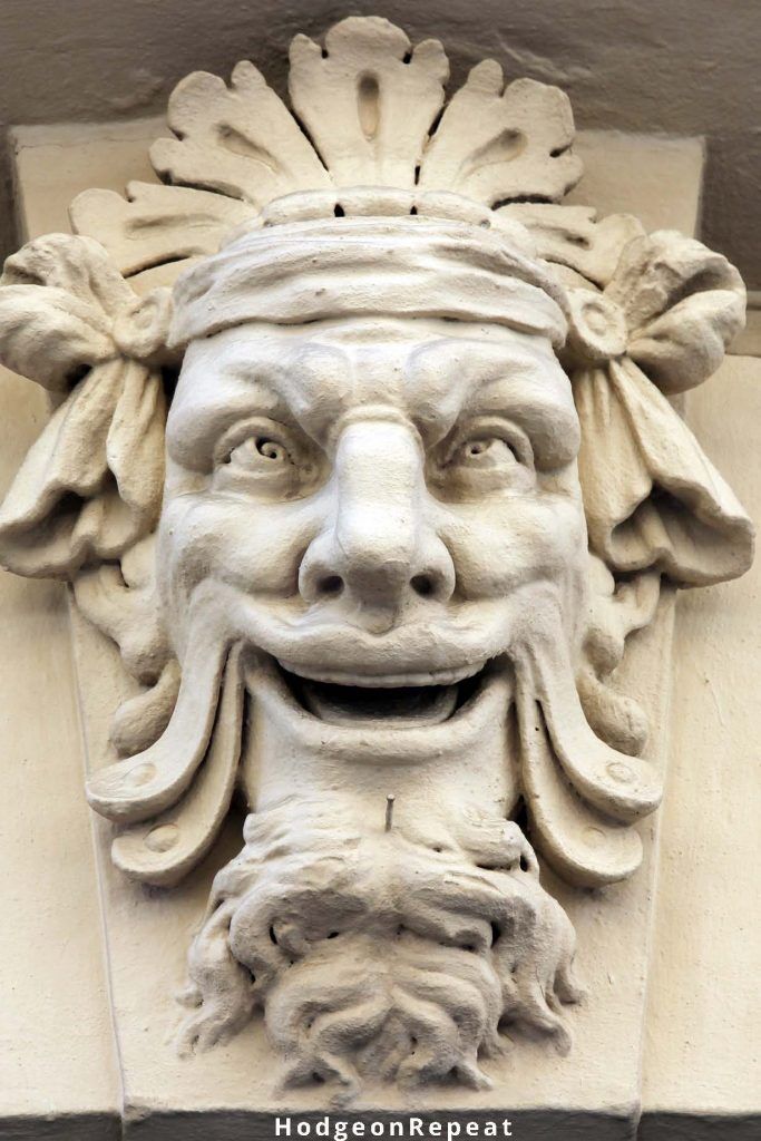 HodgeonRepeat blog - gargoyle of mad man - rebounding for a dietary slip