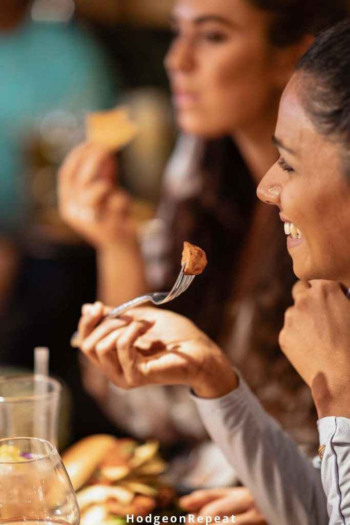 HodgeonRepeat blog - women eating around table - balanced eating