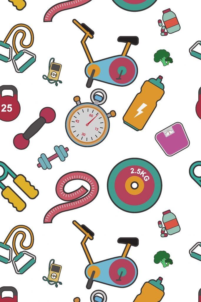 HodgeonRepeat blog - repeating colorful exercise icons