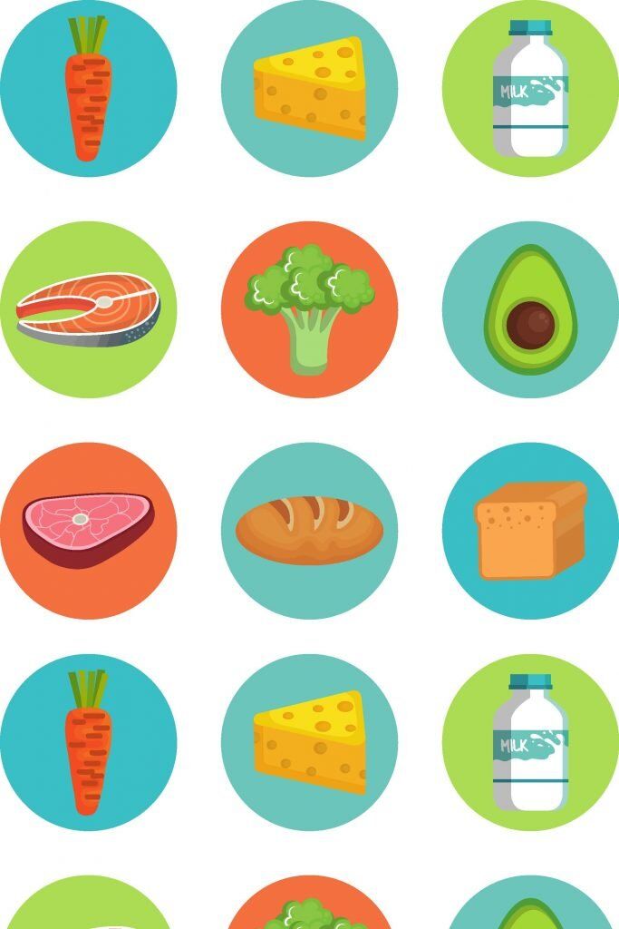 HodgeonRepeat blog - repeating colorful food icons